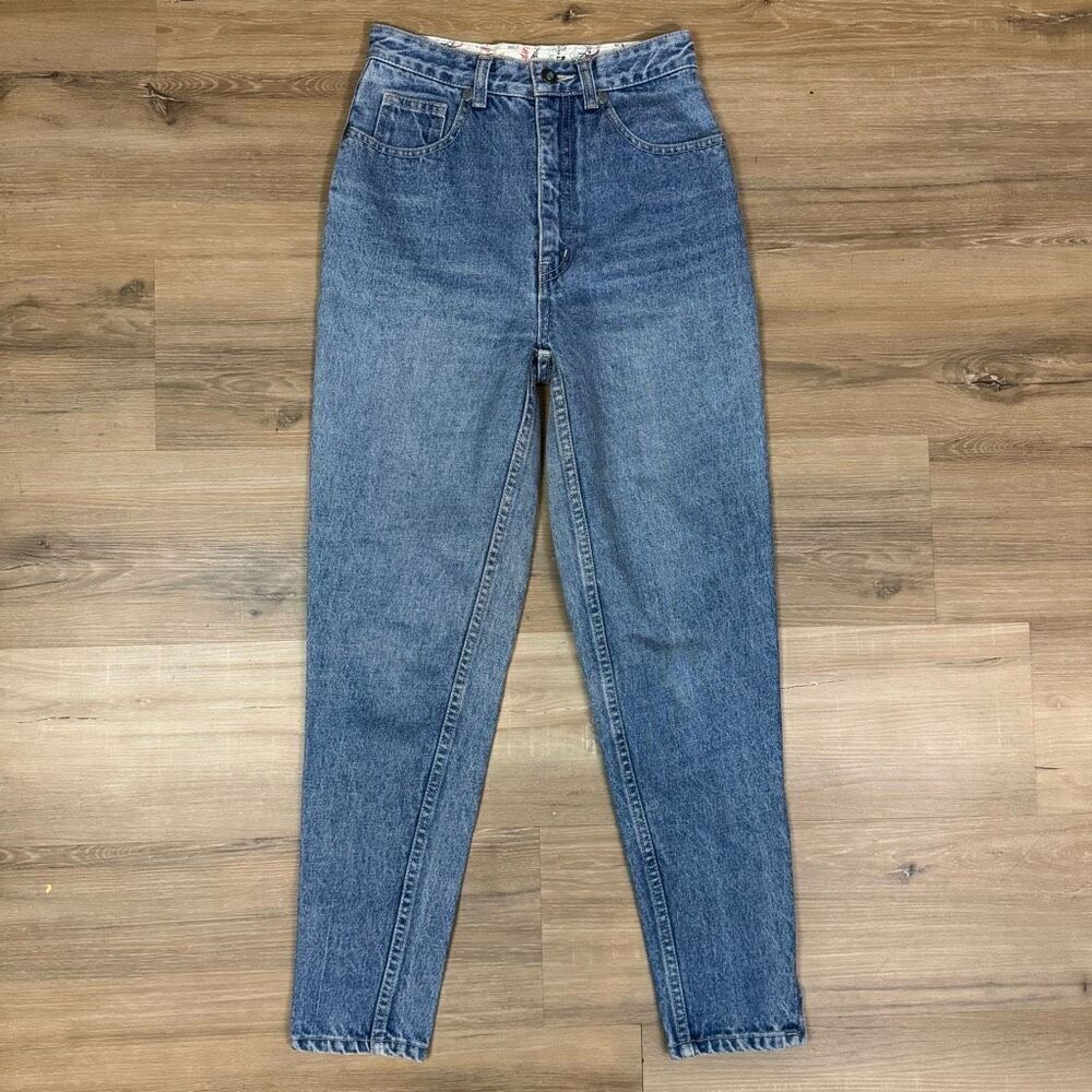 Vintage LA Gear Women's 25 High Rise Mom Jeans Zip Ankle 100% Cotton Denim